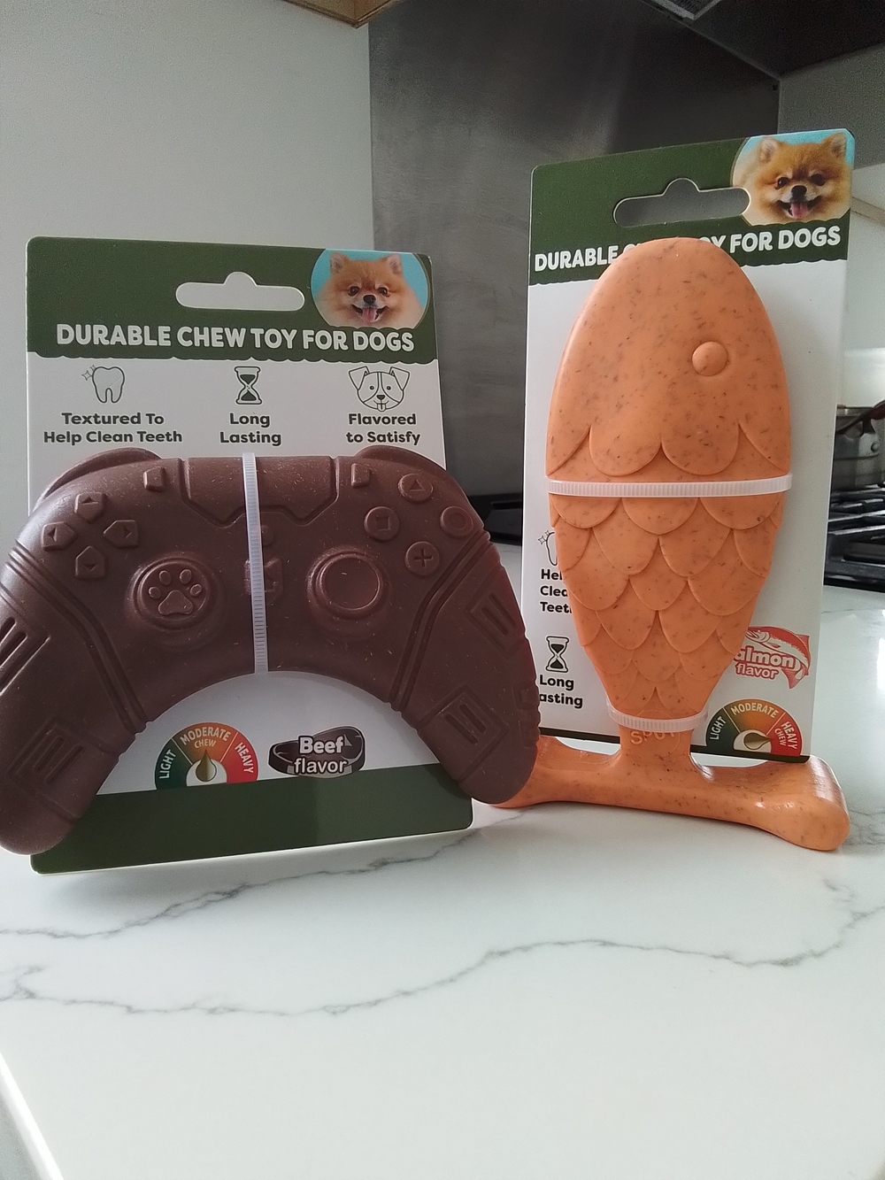 Durable  Dog Chew Toys - Brown & Orange